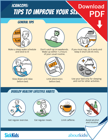 Download PDF of tips to improve sleep